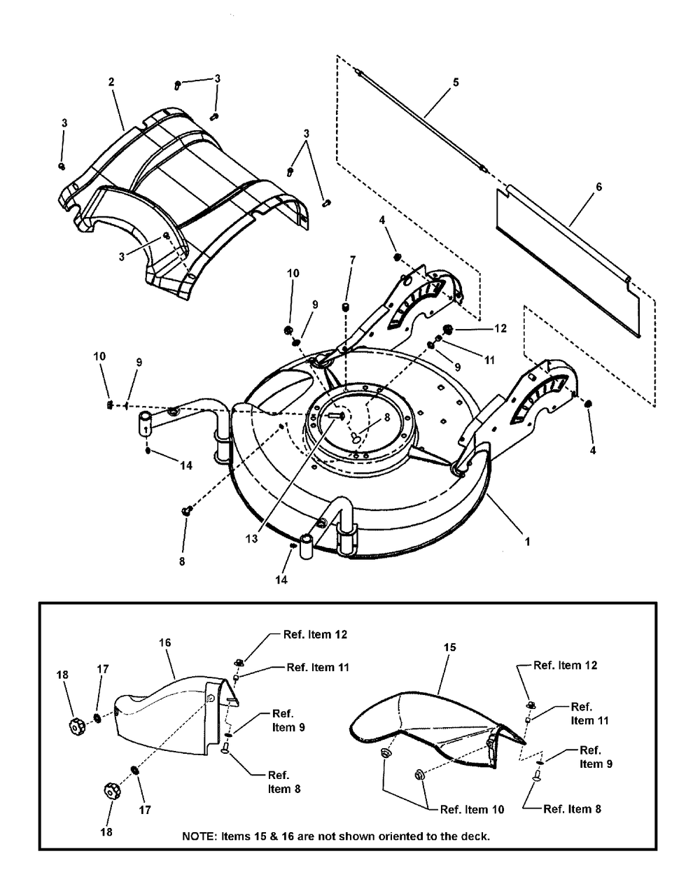 Mower Deck Group Diagram and Parts List for 7800670-BBRS219BS 2010 Briggs and Stratton Lawn Mower